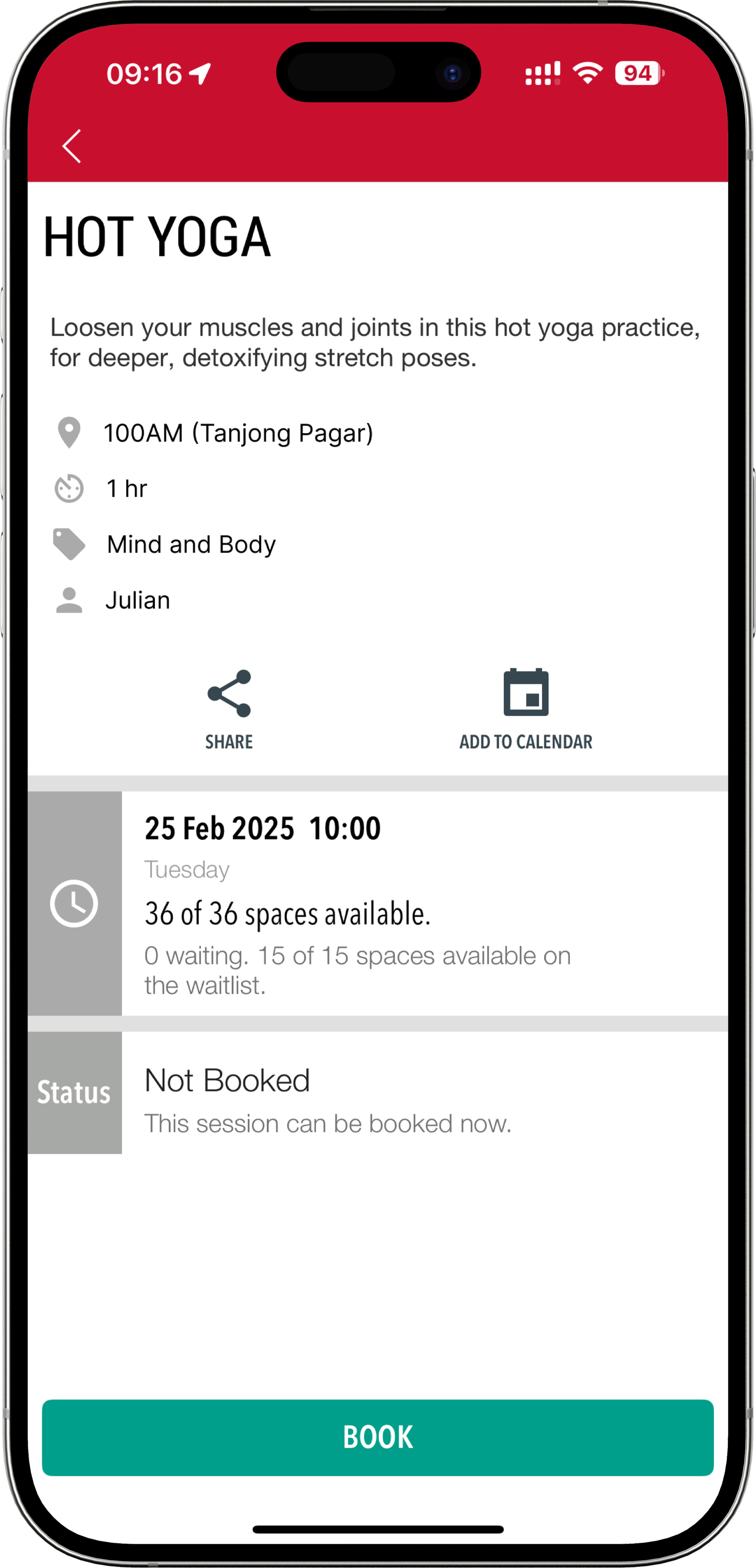 FF SEA Class Booking